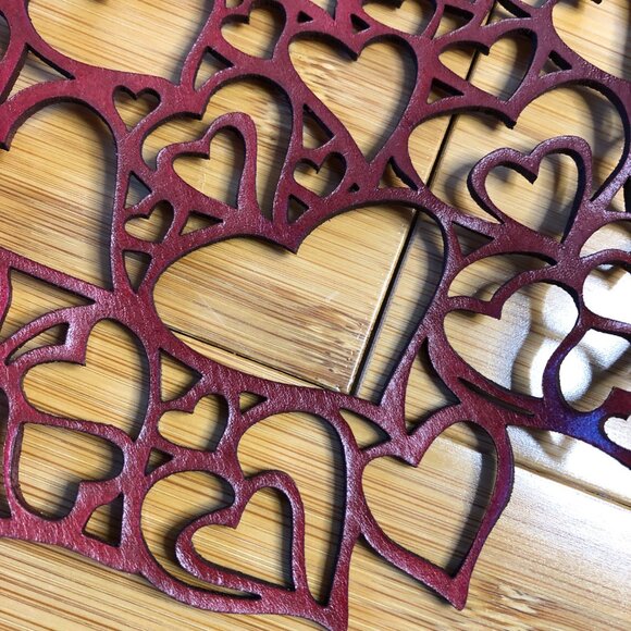 Queen of Hearts Costume Party Valentines Romantic Leather OS Mask Red Cupid - Picture 3 of 3